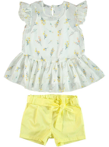 GERBERA DAISY BLOUSE & SHORTS SET