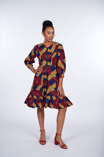 LONIMI AFRICAN PRINT JACKET DRESS
