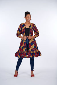 LONIMI AFRICAN PRINT JACKET DRESS