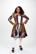 Load image into Gallery viewer, AMARE AFRICAN PRINT JACKET DRESS